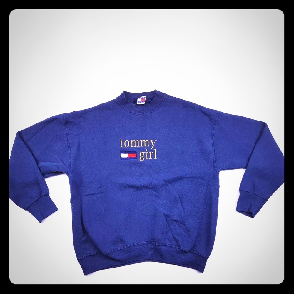 Tommy Hilfiger Navy Sweatshirt Vintage Made USA